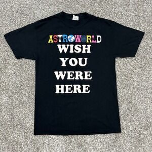 Travis Scott Astroworld Wish You Were Here 2019 Tour T-Shirt Mens Medium Black